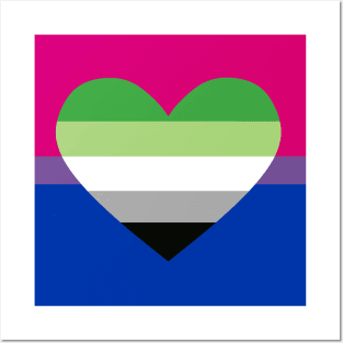 Aromantic and bisexual Posters and Art